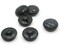 6 15.5mm Vintage Black Plastic Shank Buttons Sewing Notions